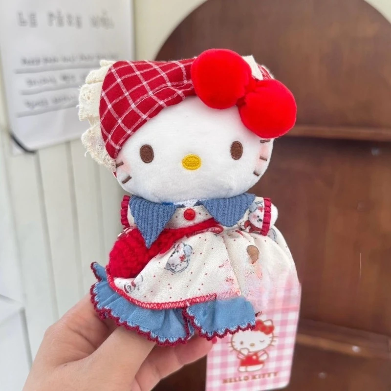 

Kawaii Hello Kitty Sanrio Children Cute Plush Toys Bag Pendant Student Keychain Room Decoration Birthday Gift for Kids