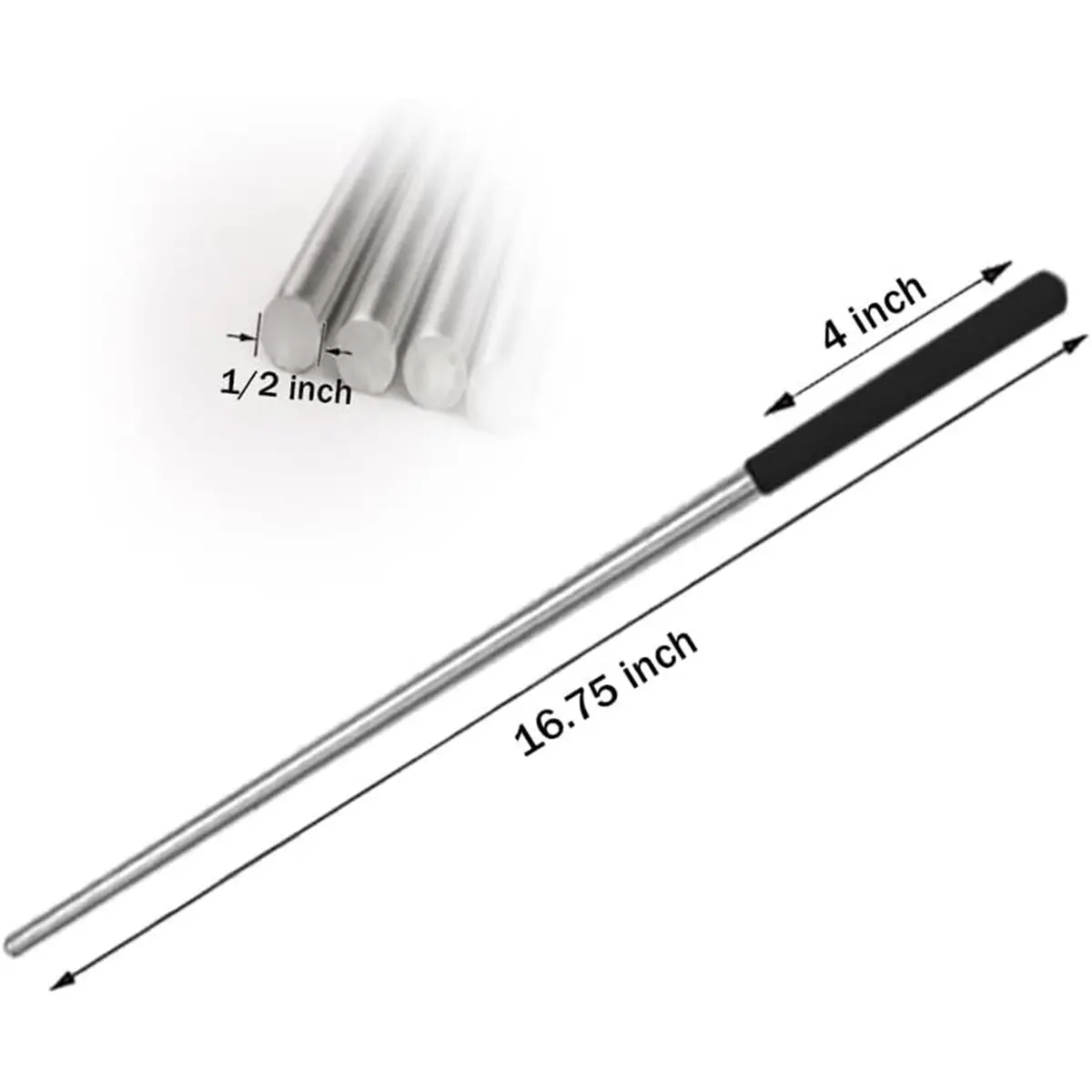 DT35BG Garage Door Torsion Spring Winding Rods 2 PCS, D 1/2