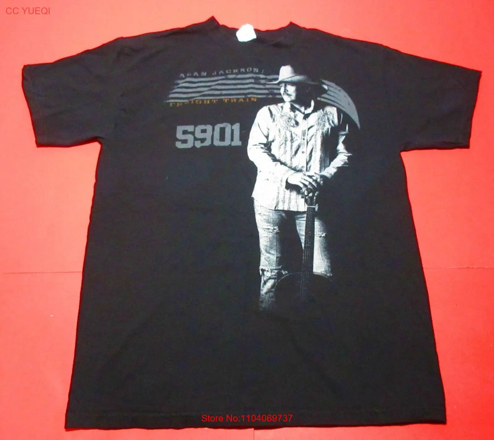 Alan-Футболка Джексон черный грузовой поезд 5901 Tour Merch размер М