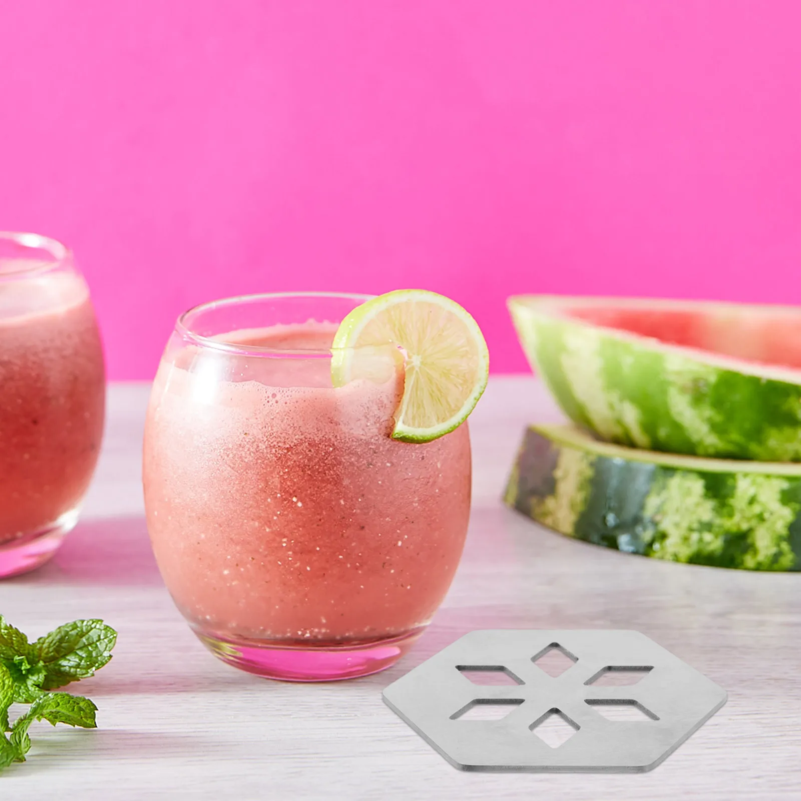 

Stainless Steel Coasters Hexagon Silver Modern Heat Proof Drink Holder For Coffee Mugs Wine Glasses Bar Table Decor