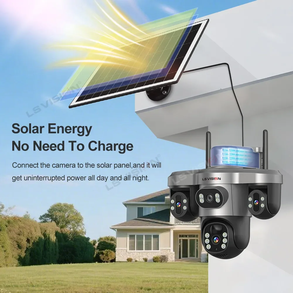 LS VISION V380 Pro 15MP 4G Solar Camera 10X Zoom