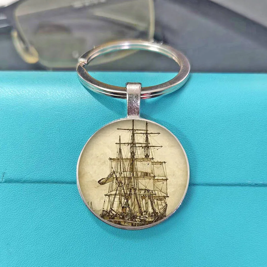  Popular Classic New best friend helm sailing keychain lighthouse key ring bag bag women's men's