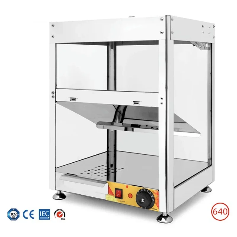 Armário de exibição comercial com isolamento de pipoca, chips de batata, grande capacidade, cinema, leite, loja de chá, equipamento auxiliar