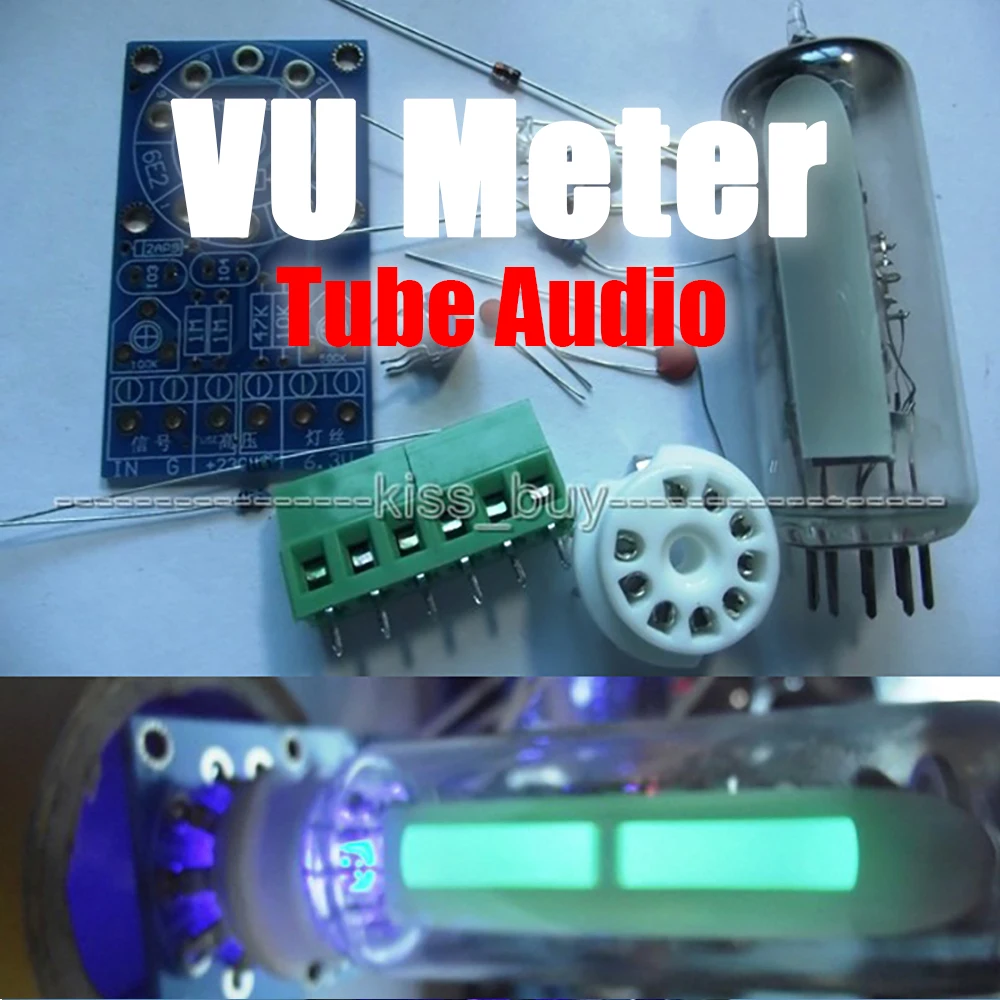 Magic Eye 6E2 EM87 6UH6 EM84 Tube Audio Indicator VU Meter Driver LOW Level Kits diy