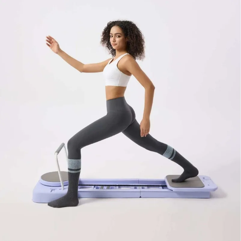 Mini Pilates Reformer Board Home Abdominal Core Trainer Ski Exercise Yoga Fitness Equipment