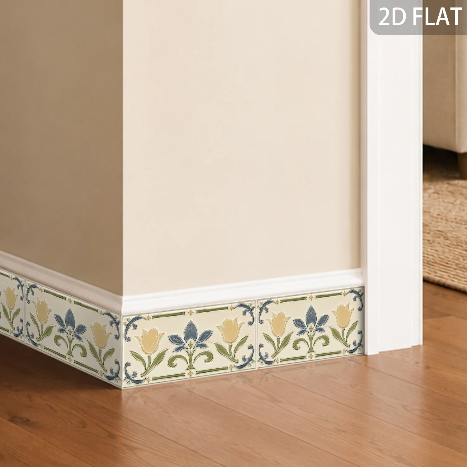 European Vintage Carved Pattern Tile Stickers 14cm*28cm Removable No Residue Indoor Tile Cover Stickers