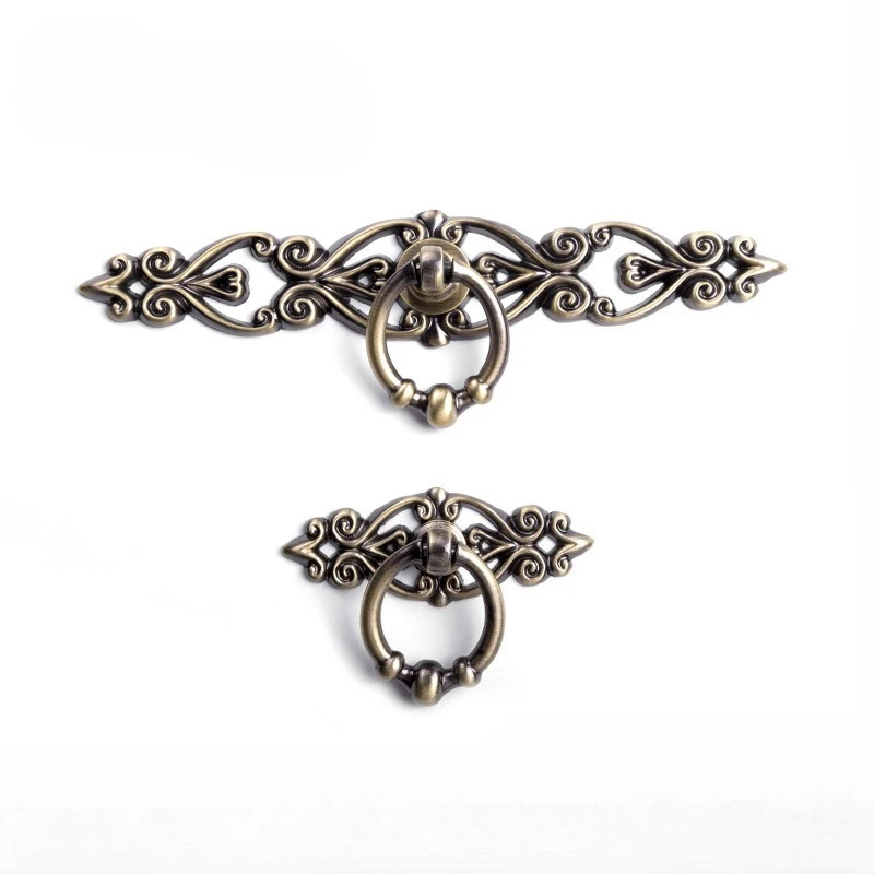 New Chinese-style antique copper-colored cabinet handle furniture hardware single-hole imitation antique cabinet drawer handles