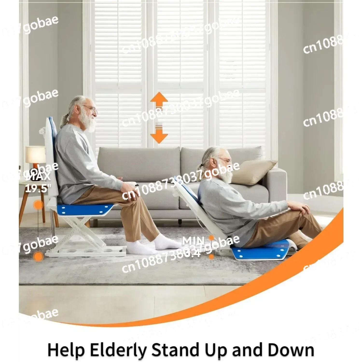 

Electric Chair Lift, Get Up From Floor, Floor Lift, Can Be Raised To 20” Help You Stand Up Again, Item Weight 30 LBS,Blue