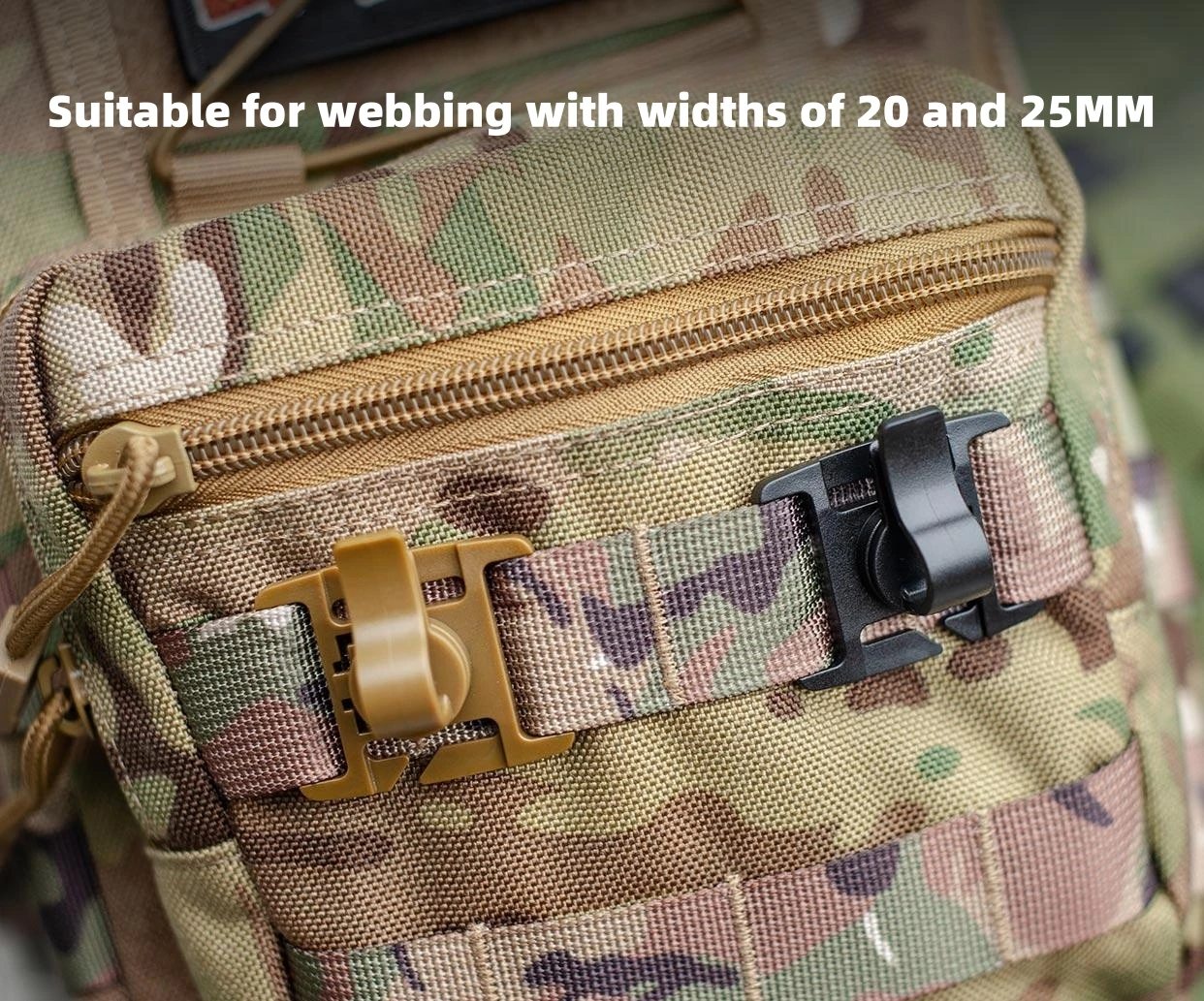 Outdoor Backpack with Rotatable Water Pipe Clamp, Seamless Backpack, Tactical Accessories