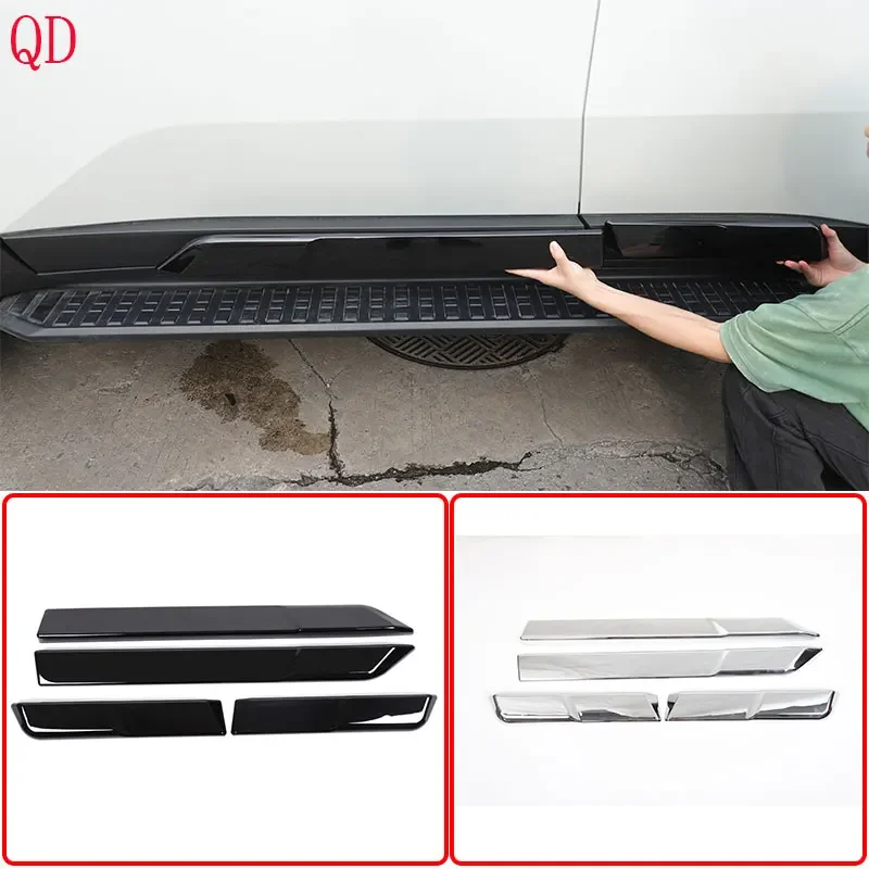 ABS Black For Toyota Land Cruiser Prado 250 LC250 2024+ Car Body Trim Strip Sticker Car Exterior Protection Accessories 4Pcs