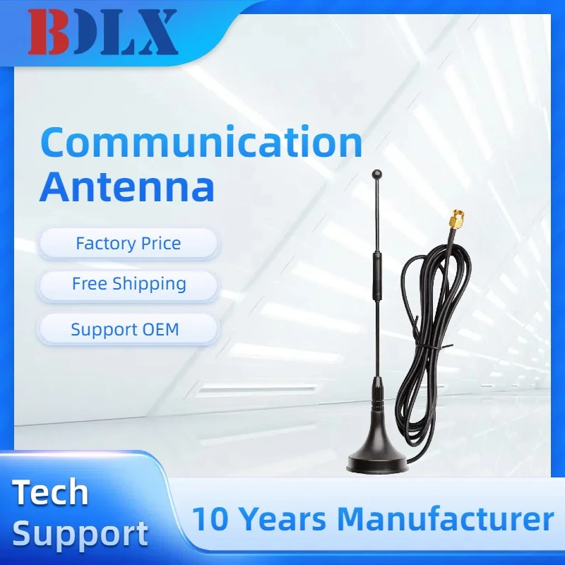 

7dBi 433MHz Antenna SMA Male Magnetic Communication Antenna with 3M Cables for Signal Booster Walkie Talkies for gnss receiver