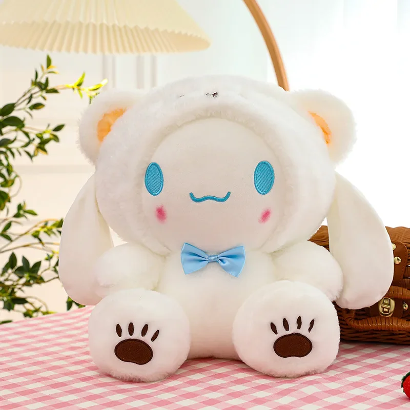 Kawaii Sanrio Character Plush Toys Cinnamonroll Pochacco Kuromi  Plushies Doll Cos Bear Cute Toys Children Birthday Gifts