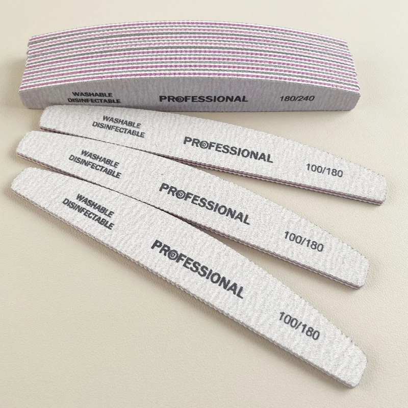 

Wooden Nail Files Professional10pcs/Lot 100 180 240 Emery Board Manicure Buffer Grey Boat Double-sided Wooden Pedicure Buffers