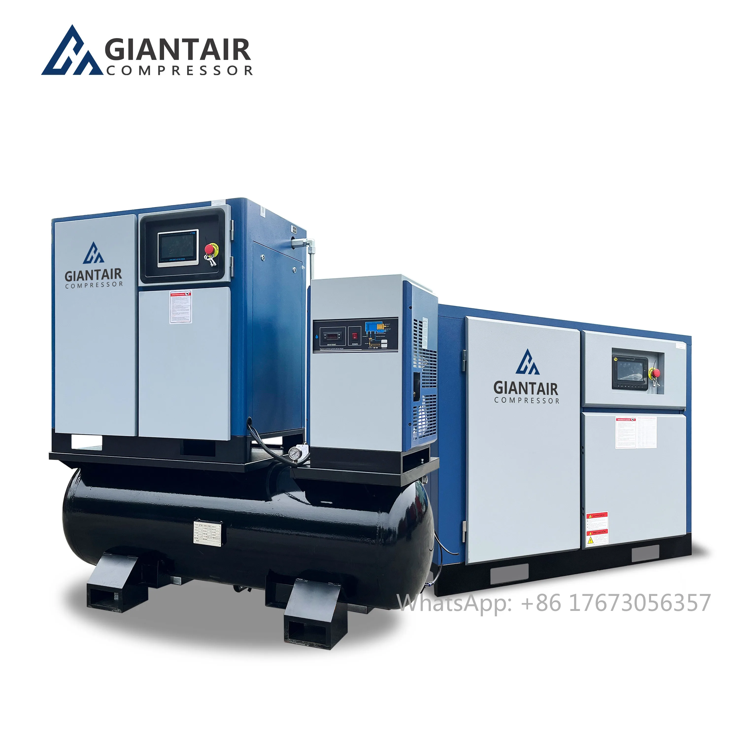 Export Quality Screw Compressor Variable Speed 15KW 20HP 16Bar Air Compressor 1.2m3/min Direct Driven For Laser Cutting Machine