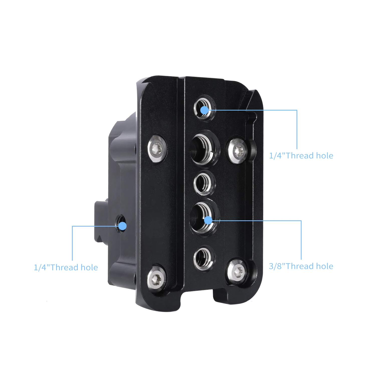 NICEYRIG Power Supply Base Plate for DJI RS 2/3 Pro / 4 Pro Integrated Quick Release Plate Dovetail for Tripod Stablizer Gimbal
