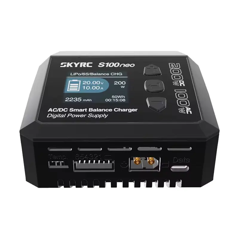 SKYRC S100neo Balance Charger AC100W DC200W 12A Smart LiPo Battery RC Charger Discharger for LiPo/Li-ion/Life/NiMH/NiCd/Pb