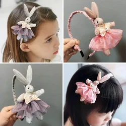 Korean Bunny Head Accessories Korean Princess Girls Super Cute Cute Hair Clip Children's Headband Cute and Sweet