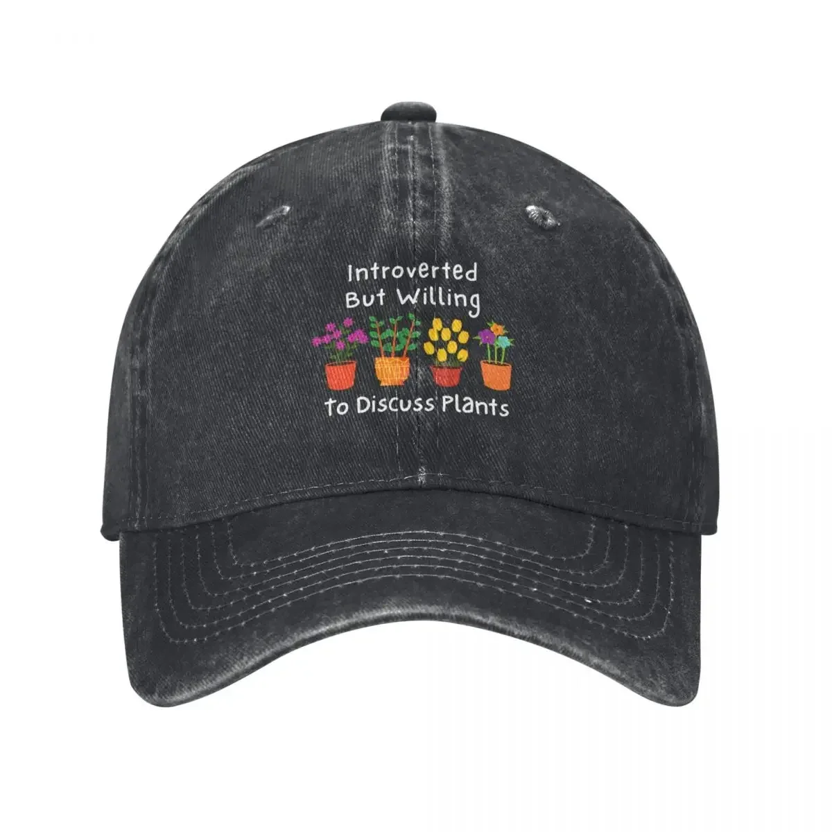 Introverted But Willing To Discuss Plants Funny Baseball Cap Hat Baseball Cap Mountaineering Anime Women Men's