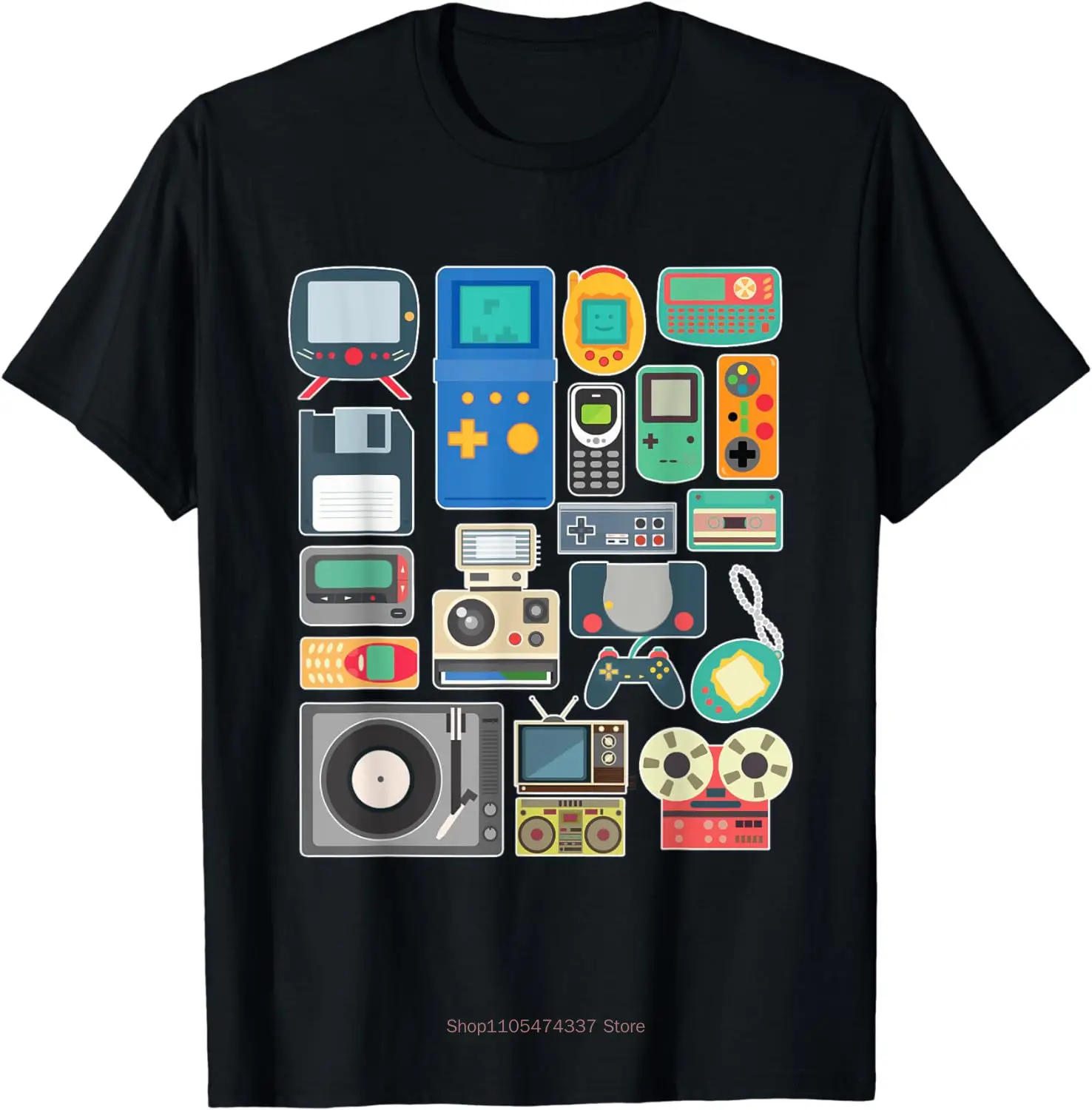 80er 90er Jahre Videospiel Retro Vintage Klassisches Arcade T-Shirt Streetwear Herrenbekleidung Vintage T-Shirt Hombre Ästhetisch – Detail 5