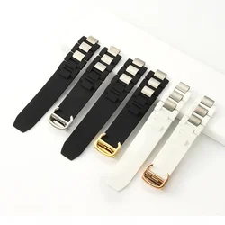 Silicon Watch Strap for Cartier 21Th Century Waterproof Sweat-Proof Rubber Watchband Accessories 20 * 10mm Wristband