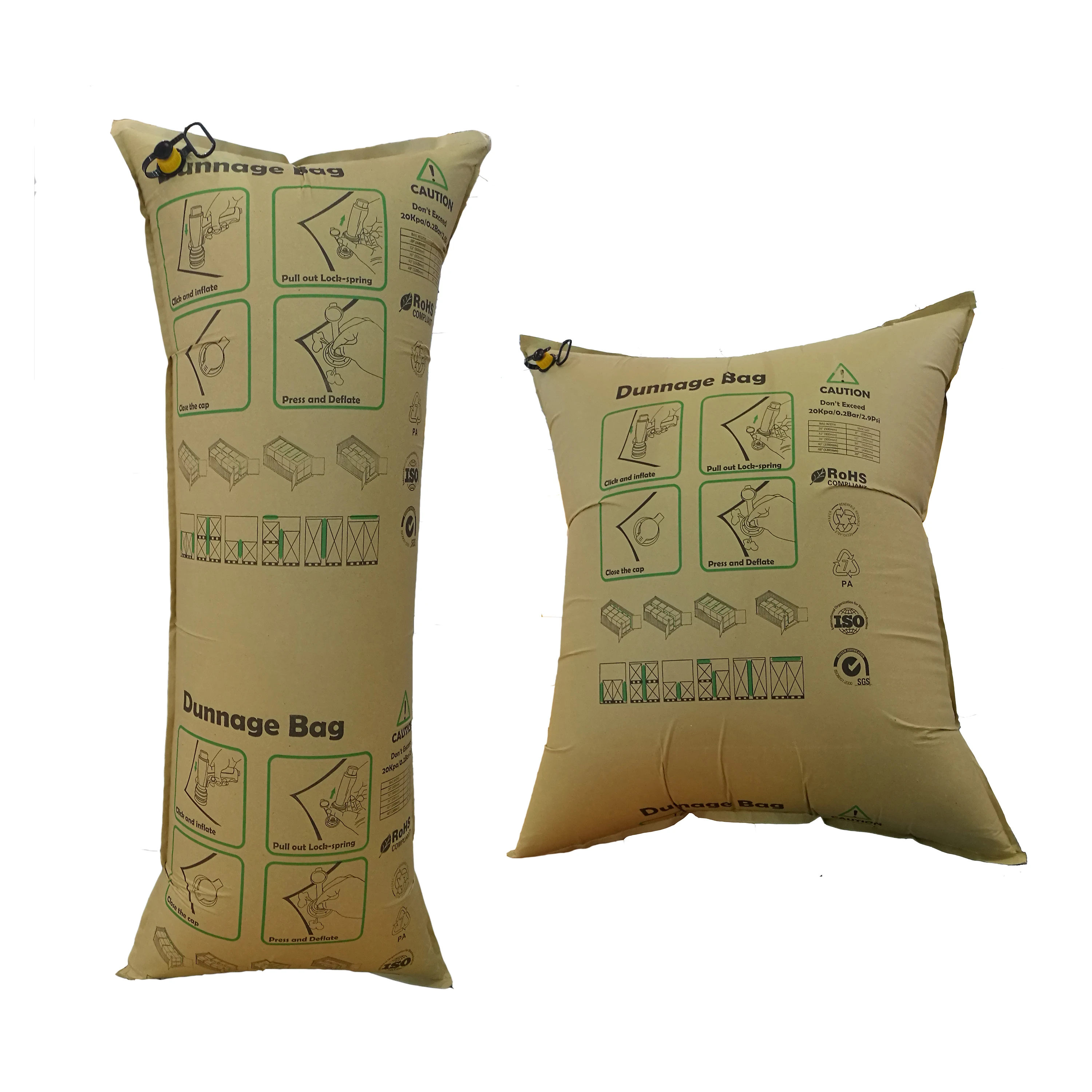 5 قطع كيس هوائي للحاويات / كيس هواء حاوية منسوجة من البولي بروبيلين لحماية النقل اللوجستي #2