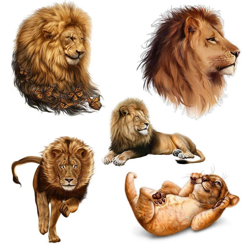 Three Ratels CO17 Lion Hand painted Animal Sticker Room Art Wall Decal