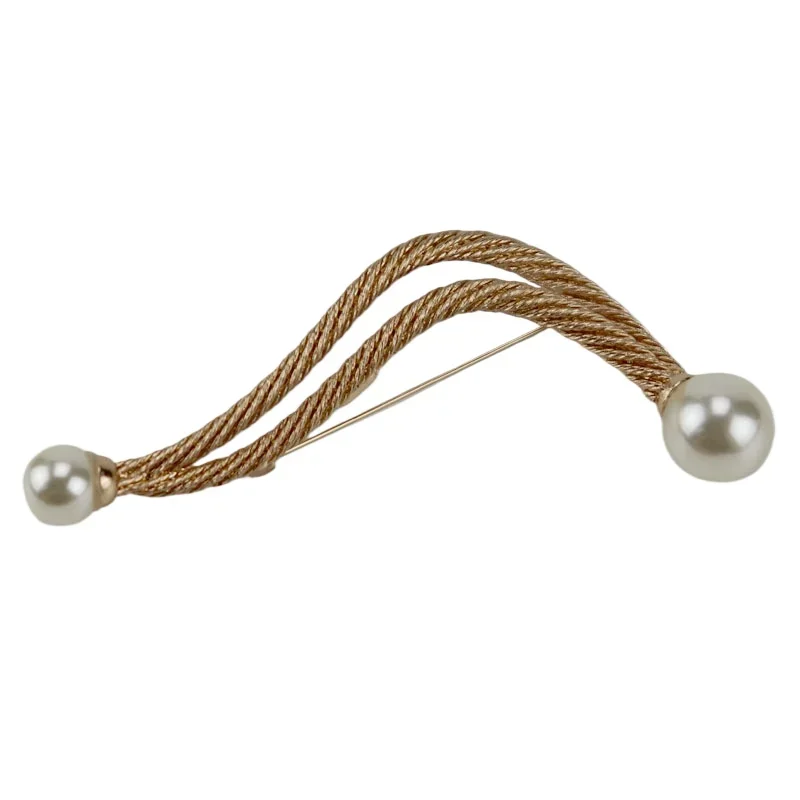 Broches de perles de ULde chanvre antique vintage, broche de manteau féminin, clip de cardigan, épinglettes imbibées de métal, accessoires de corsage, écharpe