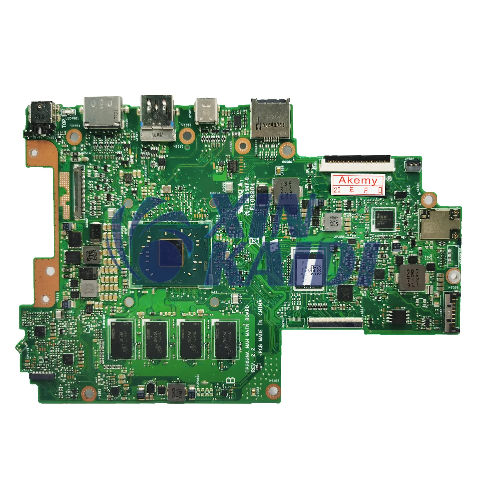 Computer Mainboard For ASUS TP203N TP203NAS TP203NAH  Laptop Motherboard With N3350 N4200 CPU 4G-RAM 0G 64G SSD Systemboard