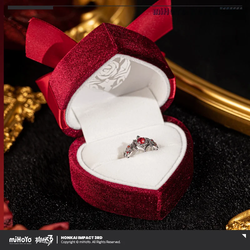 Bague Theresa Apocalypse, jeu original Honkai Impact 3, Vœu Lunaire : Bague d'amour cramoisie, cadeaux d'Halloween