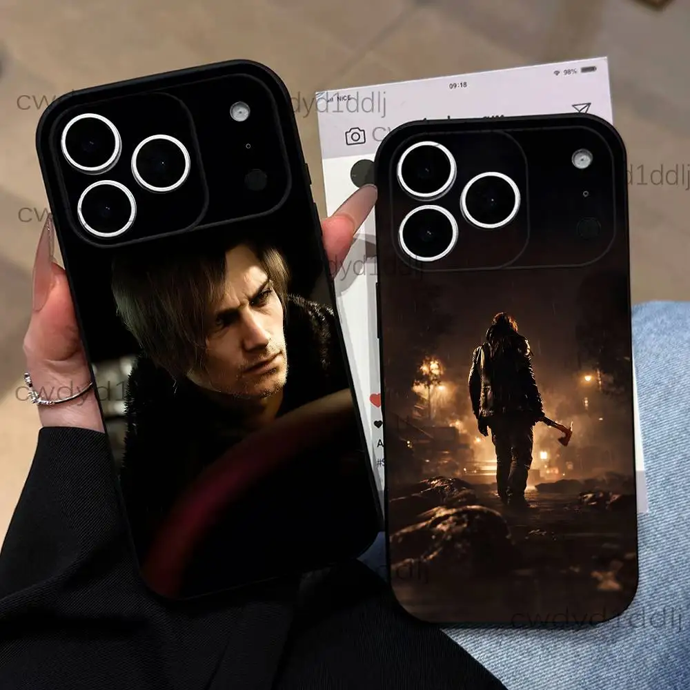 Capa de Celular L-Leon R-Resident RE9 Evil 9 para iPhone 17, 16, 15, 11, 12, 14, 13 Pro Max Mini XS, XR, 7 Plus 16E Air, Capa Macia à Prova de Choque
