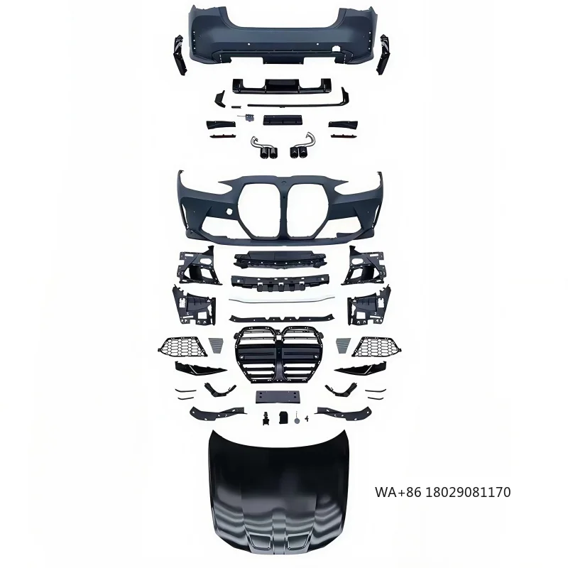 

Suitable for BMW 4 Series G26 Four Door Modification M4 Front Bumper Grille Cover Leaf Plate Tail Lip Tail Throat Surround Kit