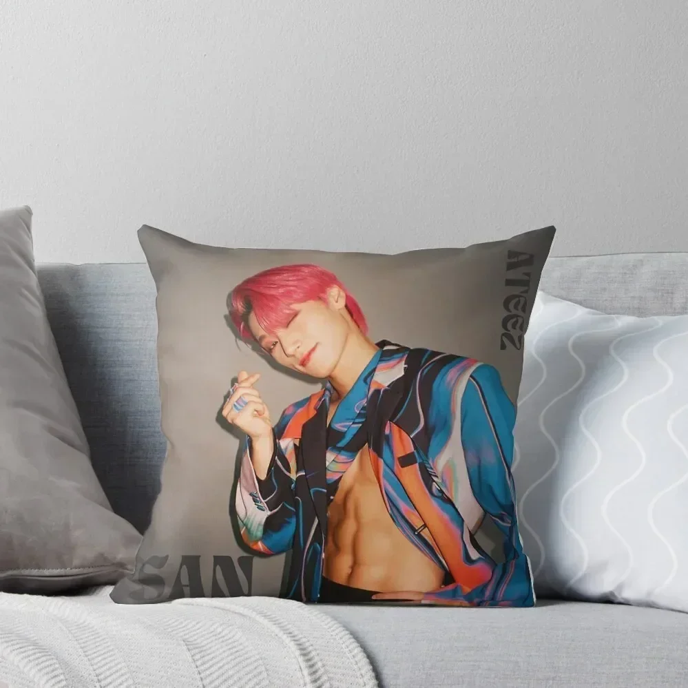 

Choi San Ateez Throw Pillow Cushions For Sofa Cushion Cover Luxury pillow