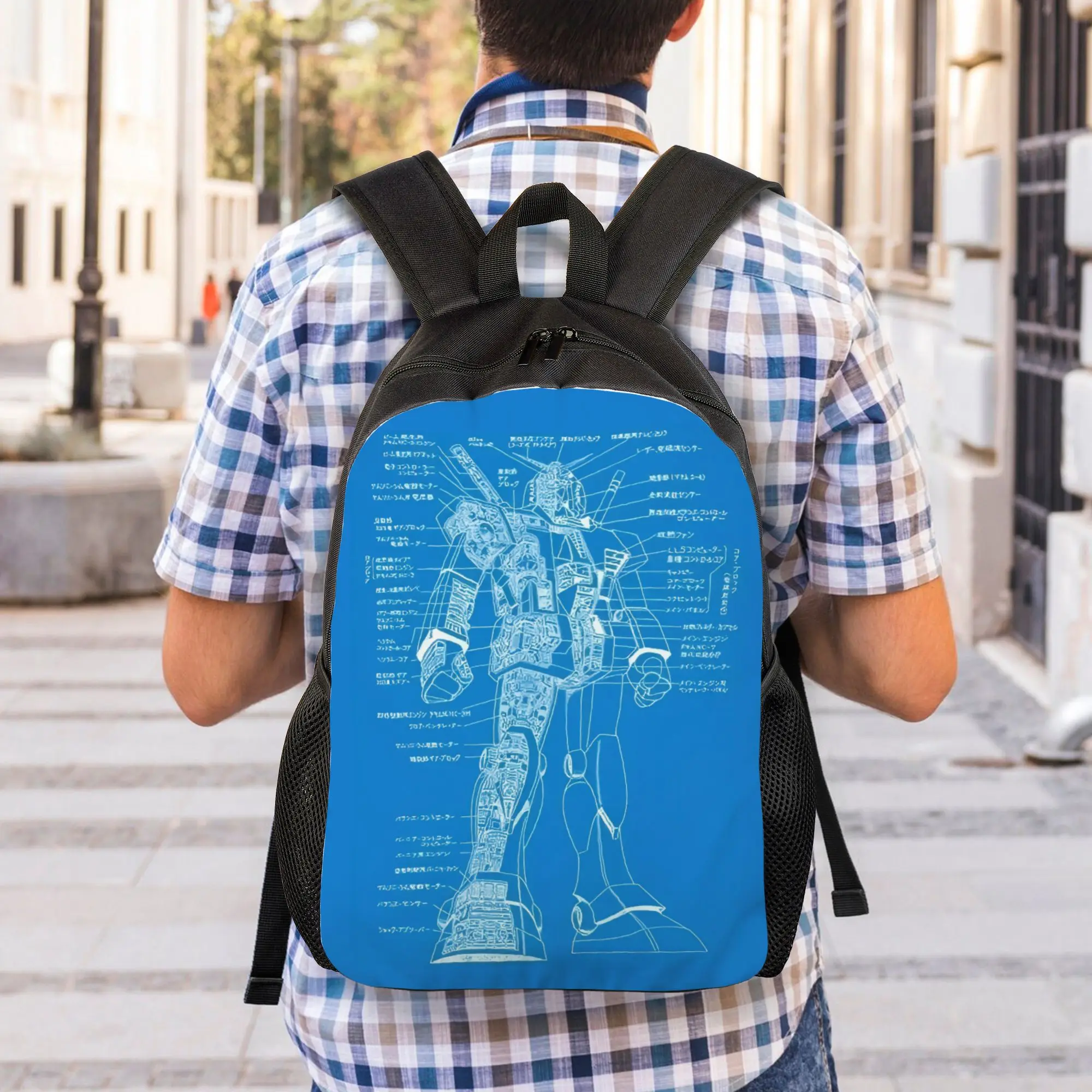 

Back to school season Gundam 14 Backpack BANDAI Male Lady Cool Backpack