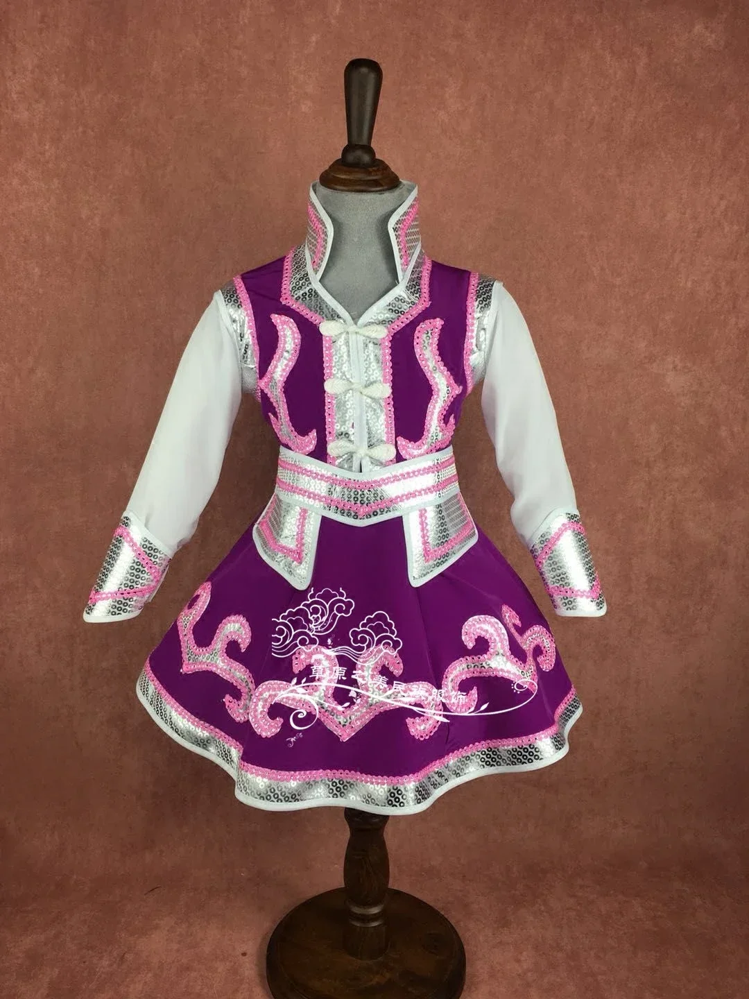 Children's Mongolian dance clothing robe Girls' performance clothing Women's ethnic performance clothing New