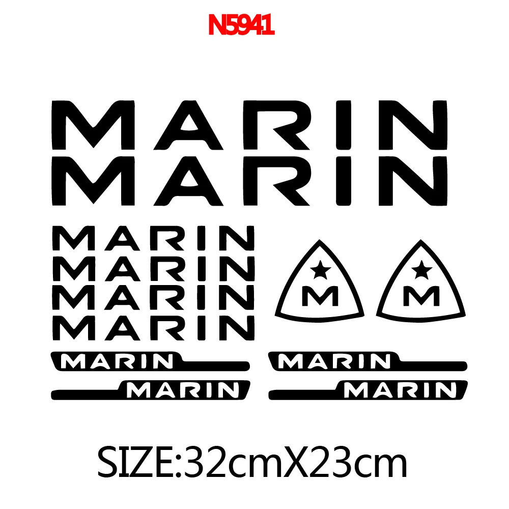 Marin Bicycle Frame Stickers Bicycle Declas Bicycle Stickers Reflective Stickers Decorative Frame Stickers Frame Sticker