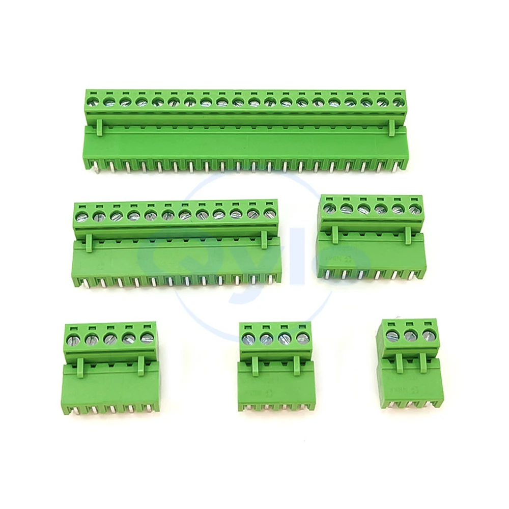 (1 Set) KF 2EDGK 2EDGRC - 5.08MM Plug-in PCB Terminal Block 2EDG 2~24P Sealed Angled Pin 15EDGK/RC 5.08