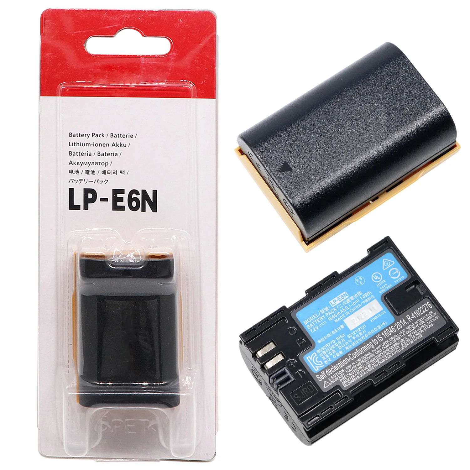 high-performance 1865mAh LP-E6N  Battery LC-E6E charger For Canon EOS R5 R6 R7 5DS R 5D Mark II 5D Mark III 6D 7D 70D 80D 90D