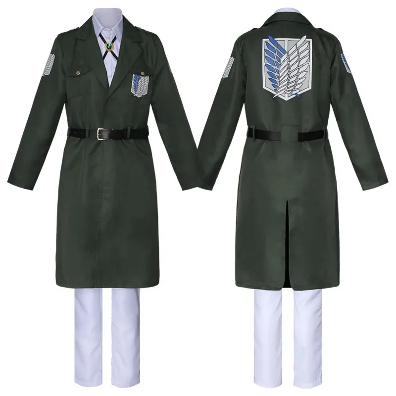 Attack Survey Corps Windbreaker Eren Jaeger Titan Mikasa Ackerman Scout Team Regimental Uniform Suit Cloak Cosplay Costume Coat