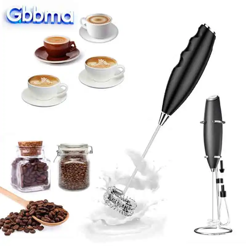 

Gbbma Powerful Milk Frother Handheld Electric Foam Maker Coffee Whisk Drink Mixer For Cappuccino Frappe KC0471