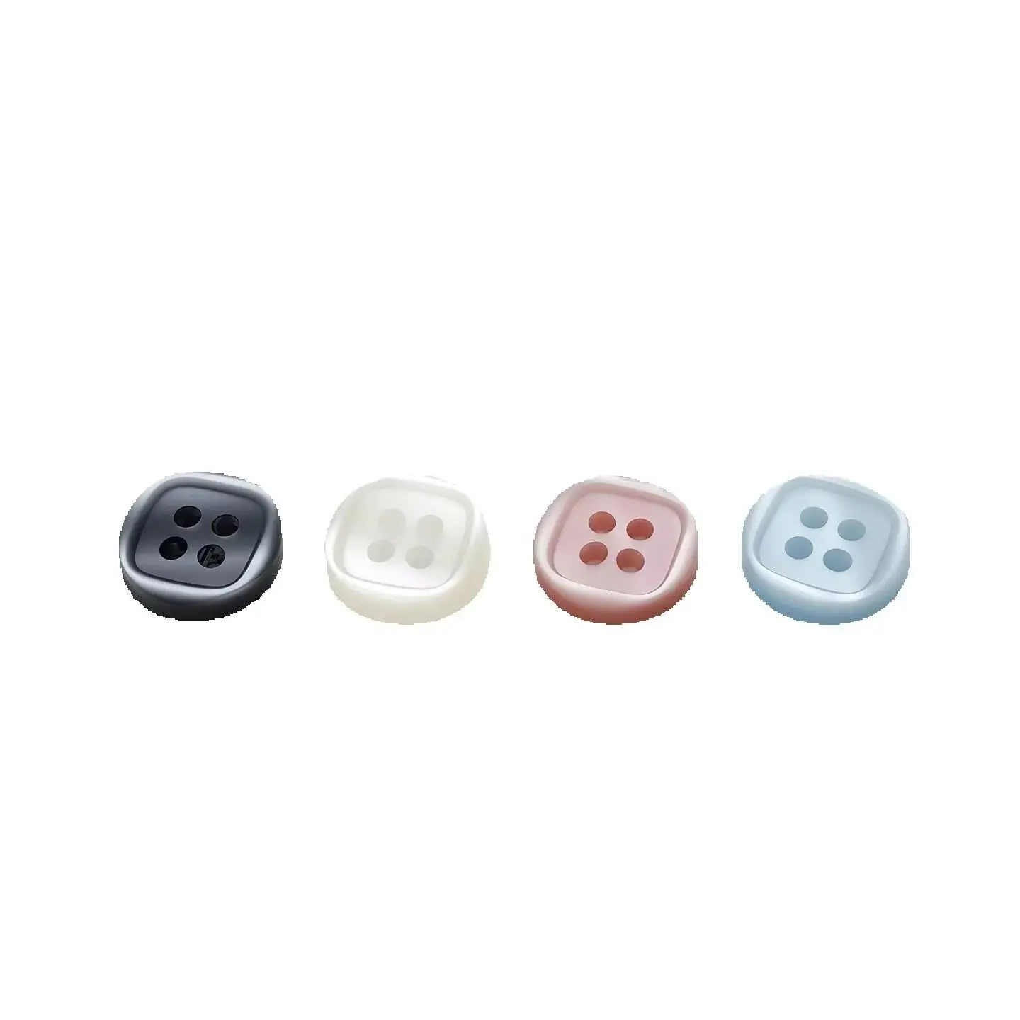 50pcs Pink 4‑Hole Pearlescent Resin Buttons High Grade Sewing Buttons for Shirt Blouse Cardigan Chiffon Dress Garment Accessorie