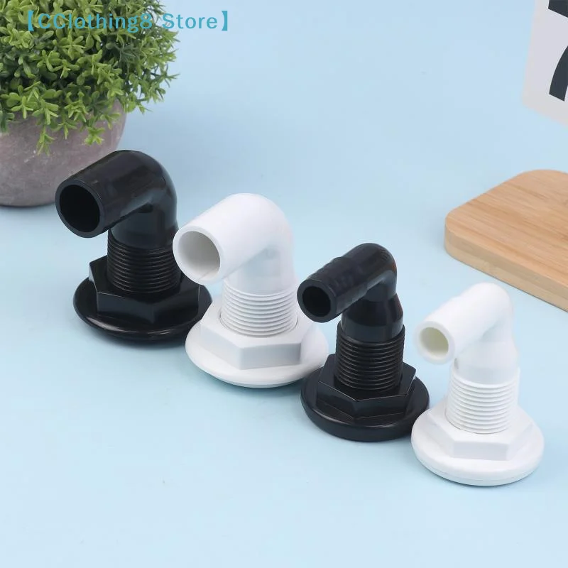 

90 Degree Marine Drainage Outlet Yacht Bilge Drainage Outlet Deck Drain Hose Pipe Elbow Bilge Pump Drain Thru Hull 【AliS8】