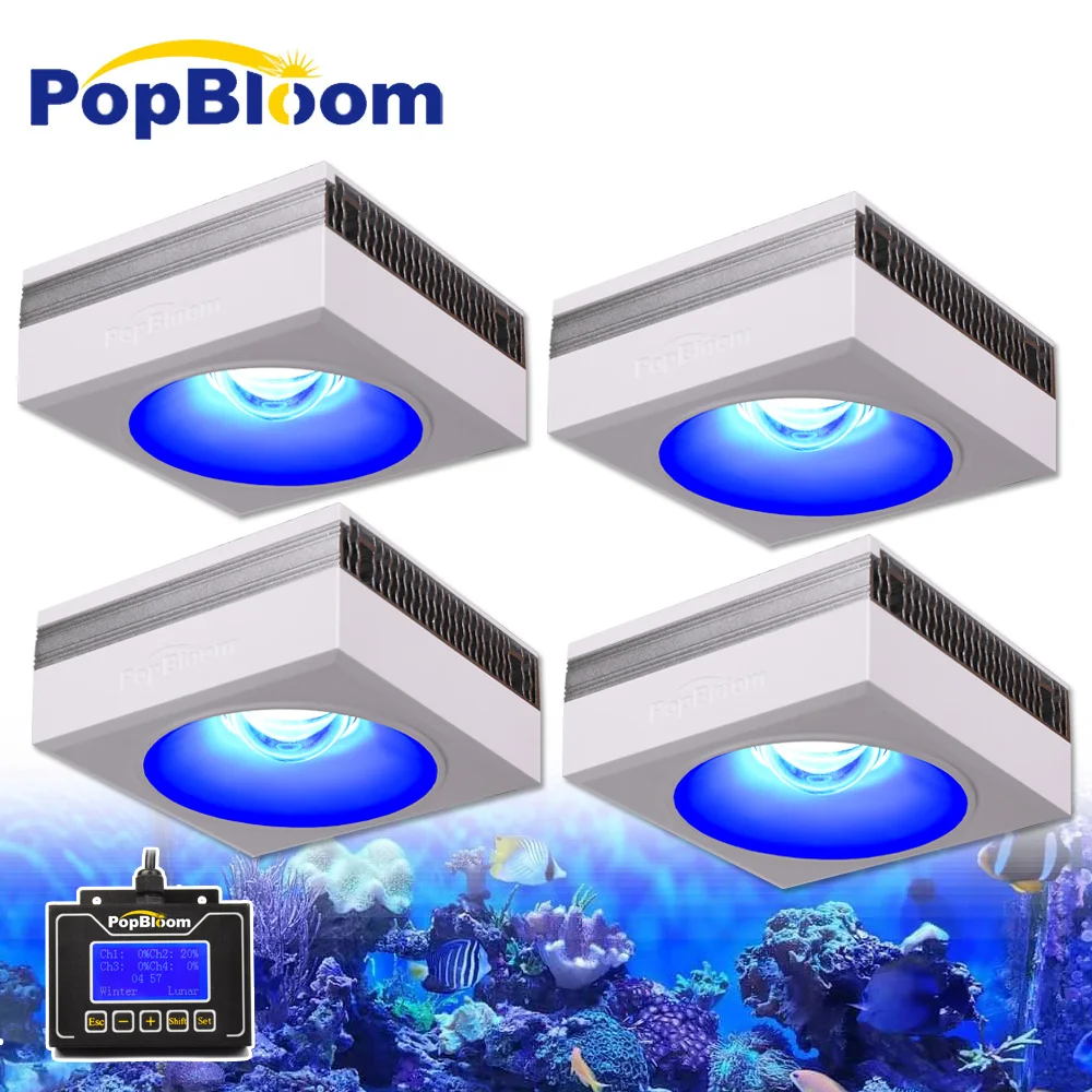 

PopBloom-RS90 Marine Coral Aquarium Lighting,Marine Aquarium Lamp For LPS/SPS Fish Tanks,180-240cm,Marine Led Aquarium Reef Lamp