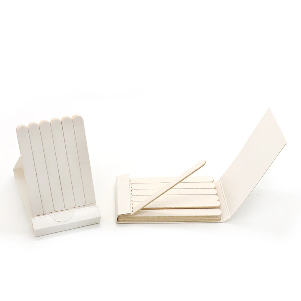 60/120 pièces de limes à ongles jetables mini blanches en bois, pour retirer les cuticules, pour usage domestique et professionnel, outils de manucure
