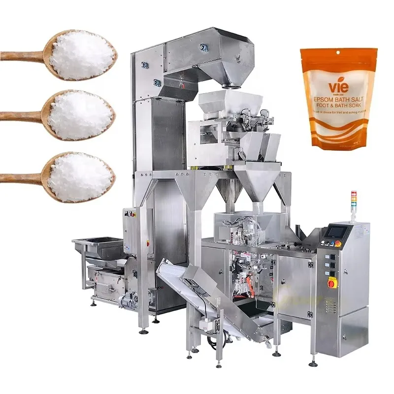 Fully Automatic Weigher Chocolate Light Granules Salt Sugar Doypack Filling Packing Machine
