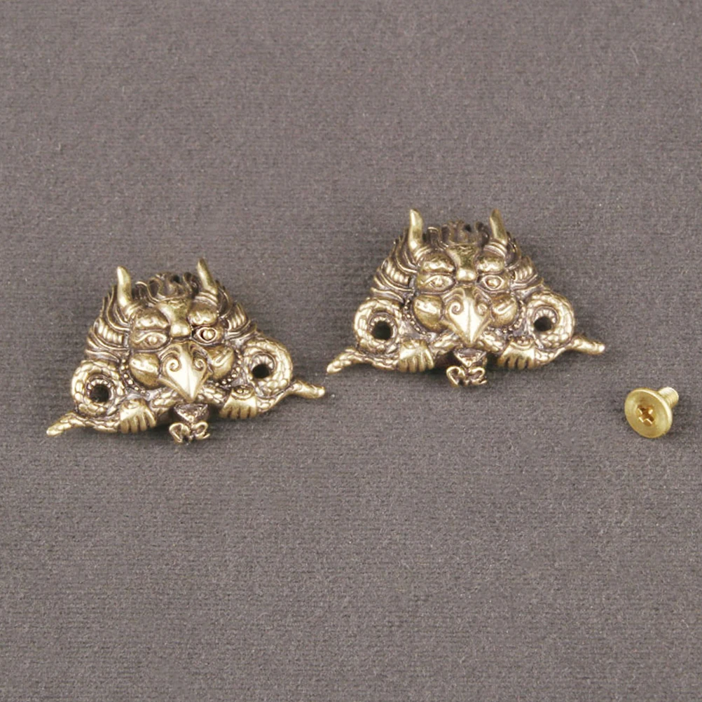 

2Pcs Brass Buckle Vintage Style Metal Button for Goods Handbags DIY Craft Decoration Sewing Hardware