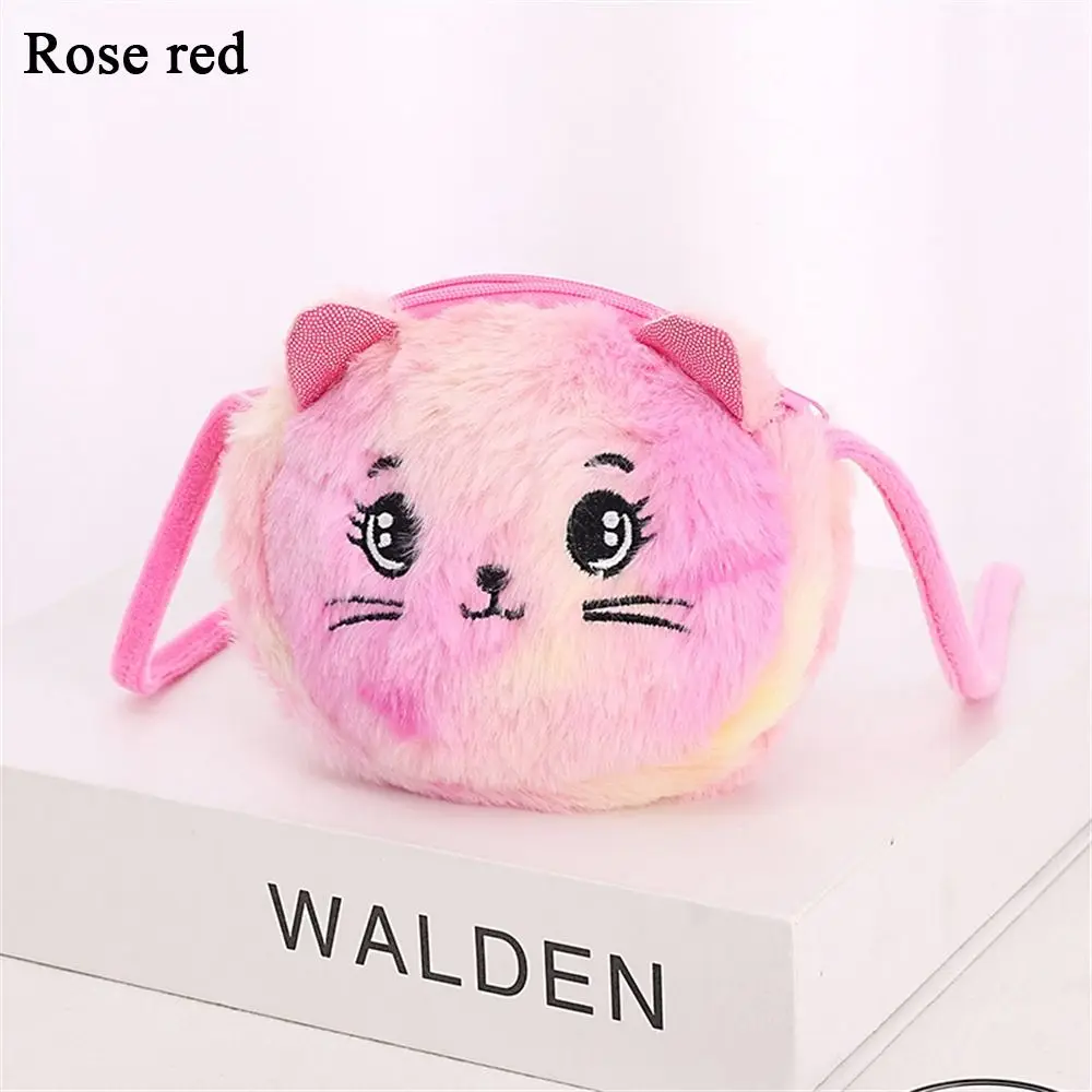 

Прекрасная сумка через плечо цвета радуги, мини-мягкие сумки с изображением кота, детские сумки с карманами