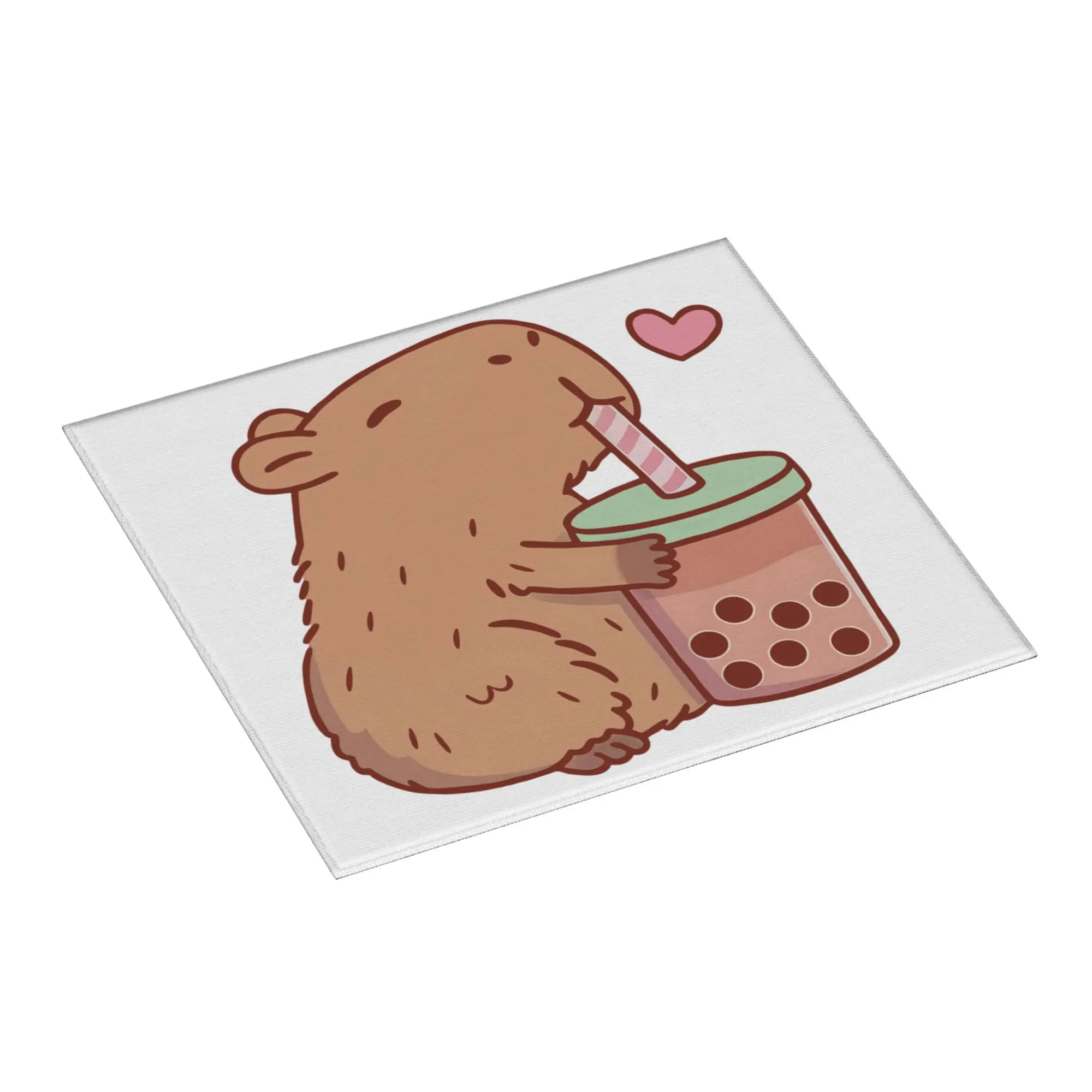 Drying Mat For Kitchen Cartoon Animal Pets Capybara Water Absorbent Waterproof Reusable  On Slip Kitchen Counter Protector Mat