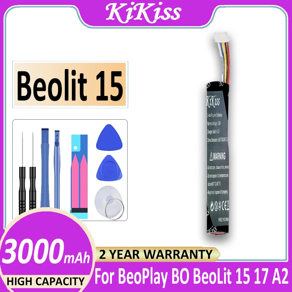 Battery 3000mAh For BeoPlay BO BeoLit 15 17 A2 J406/ICR18650NH-2S Bateria