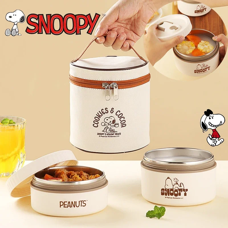 

Snoopy Hermetic Lunch Box Portable Children Student Fruit Food Bento Box Leakproof Microwavable Prevent Odor School Fresh Box