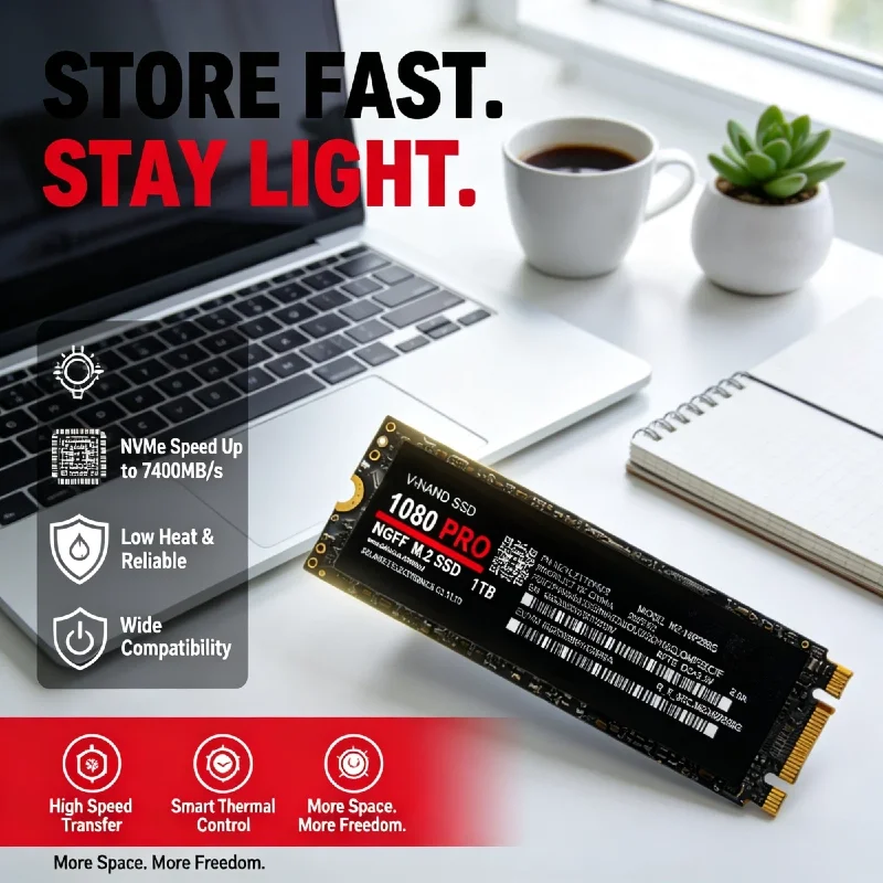 M.2 NGFF NVMe PCIe 4.0 SSD High Speed Gaming Storage Drive Upgrade for PS5 Laptop Desktop Student Pro Max